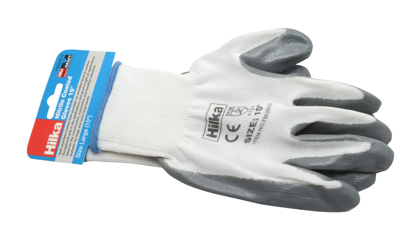 HILKA Large 10" Nitrile Coated Work Gloves