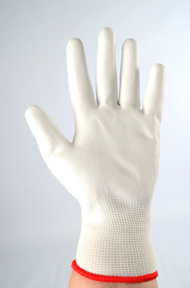 HILKA Medium 9" White PU Work Gloves