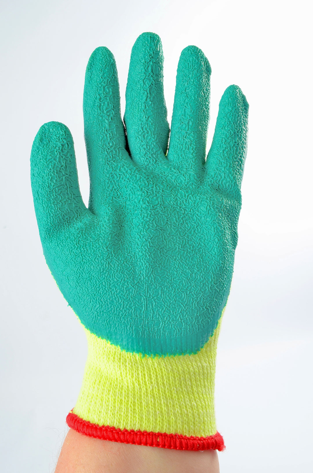 HILKA Medium 9" Green Latex Coated Work Gloves