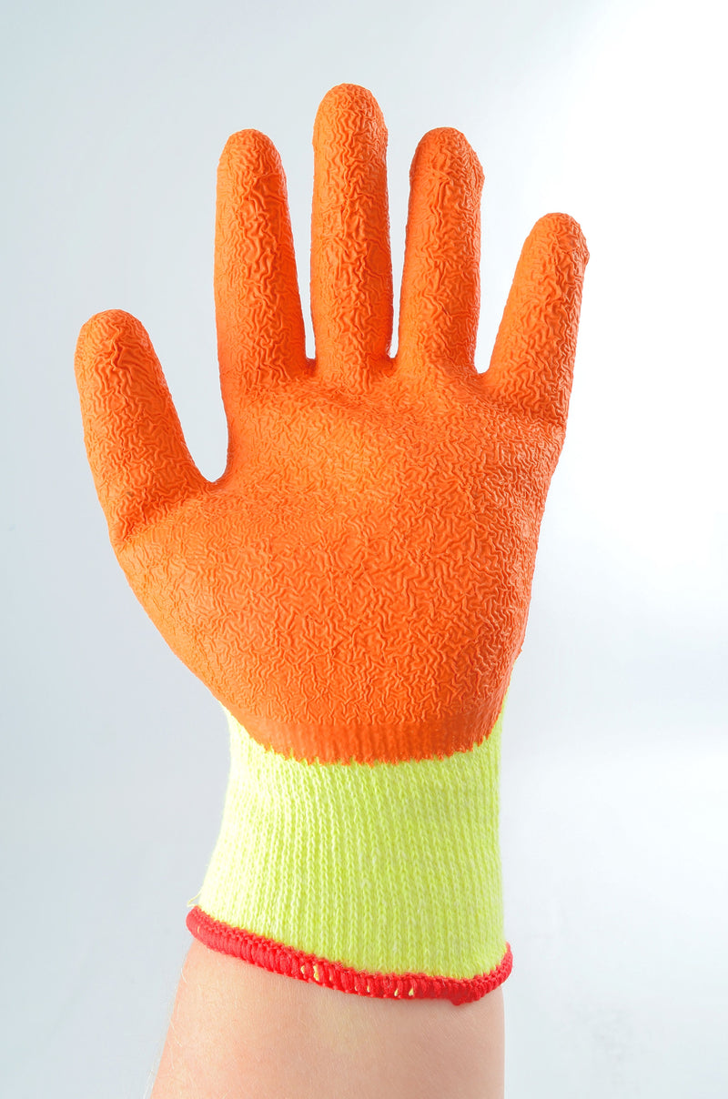 HILKA Medium 9" Orange Latex Coated Work Gloves