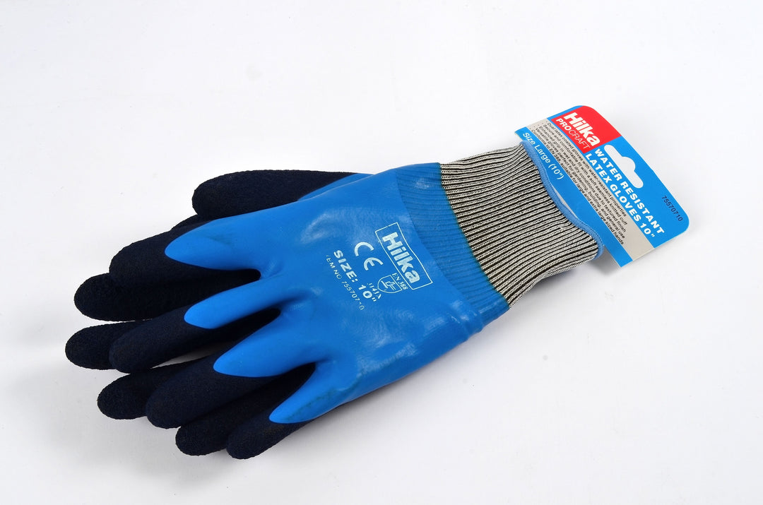 HILKA Large 10" Water Resistant Latex Gloves