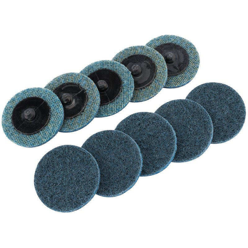 DRAPER Polycarbide Abrasive Pads, 50mm, Fine (Pack of 10)