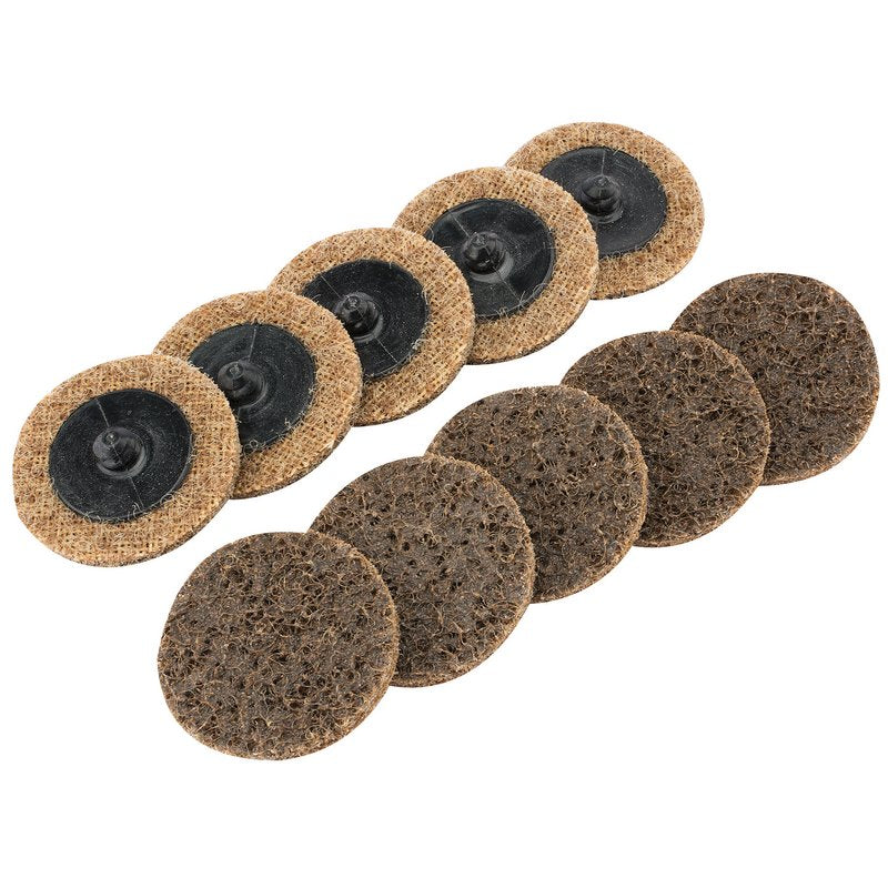 DRAPER Polycarbide Abrasive Pads, 50mm, Coarse (Pack of 10)