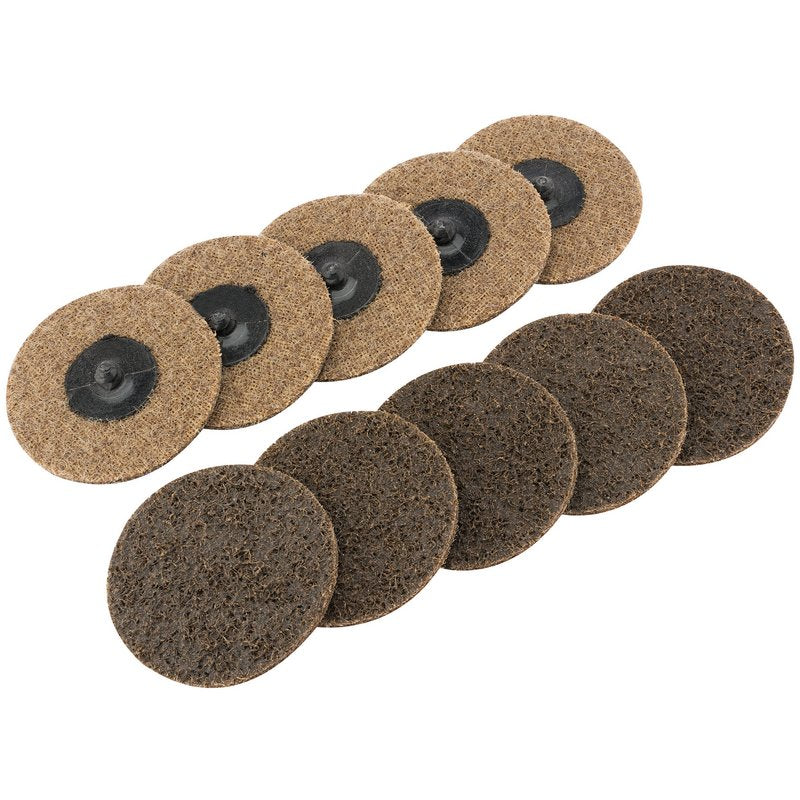 DRAPER Polycarbide Abrasive Pads, 75mm, Coarse (Pack of 10)