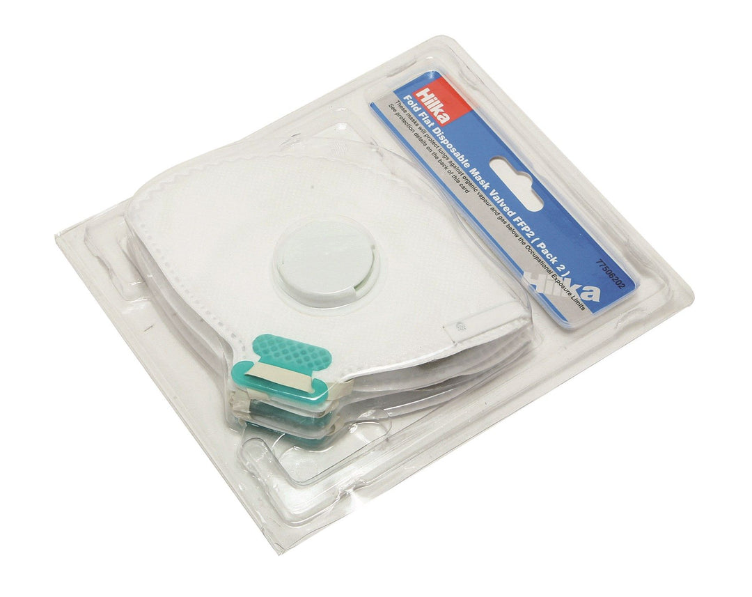 HILKA 2 pce Disposable Masks with Valve FFP2