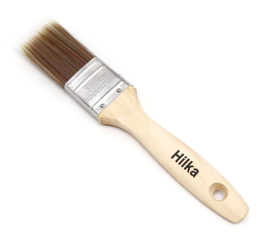 HILKA 1 1/2" Wooden Synthetic Bristle Paint Brushes