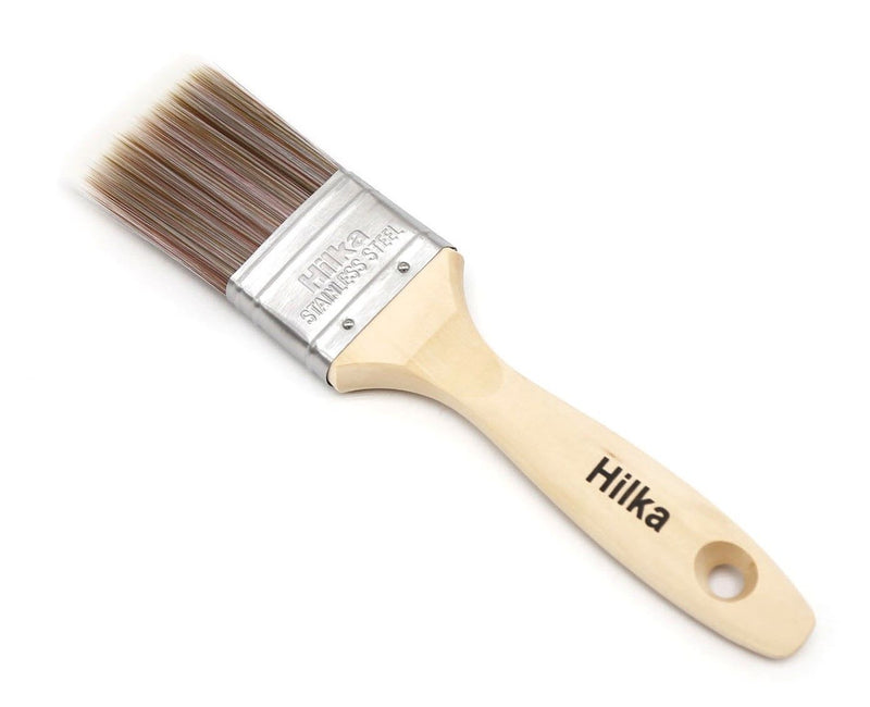 HILKA 2" Wooden Synthetic Bristle Paint Brushes