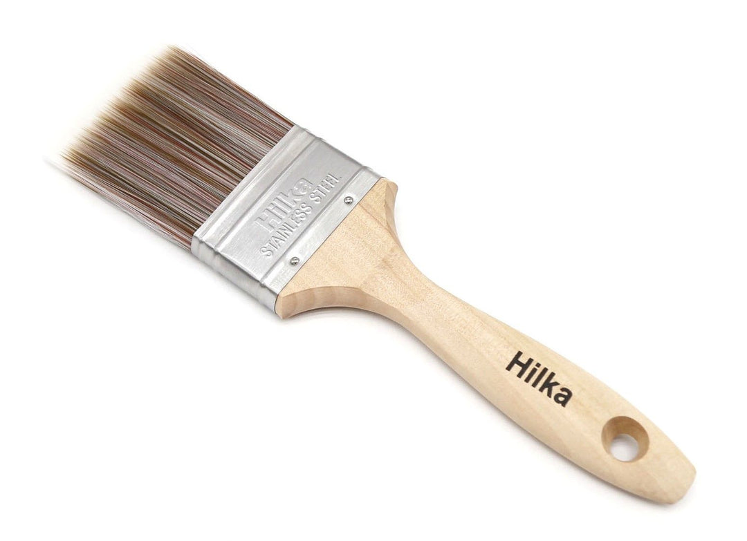 HILKA 2 1/2" Wooden Synthetic Bristle Paint Brushes