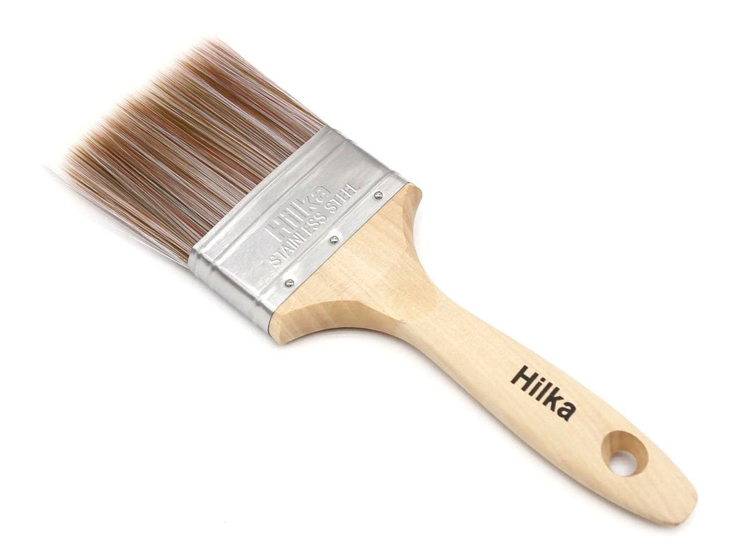 HILKA 3" Wooden Synthetic Bristle Paint Brushes