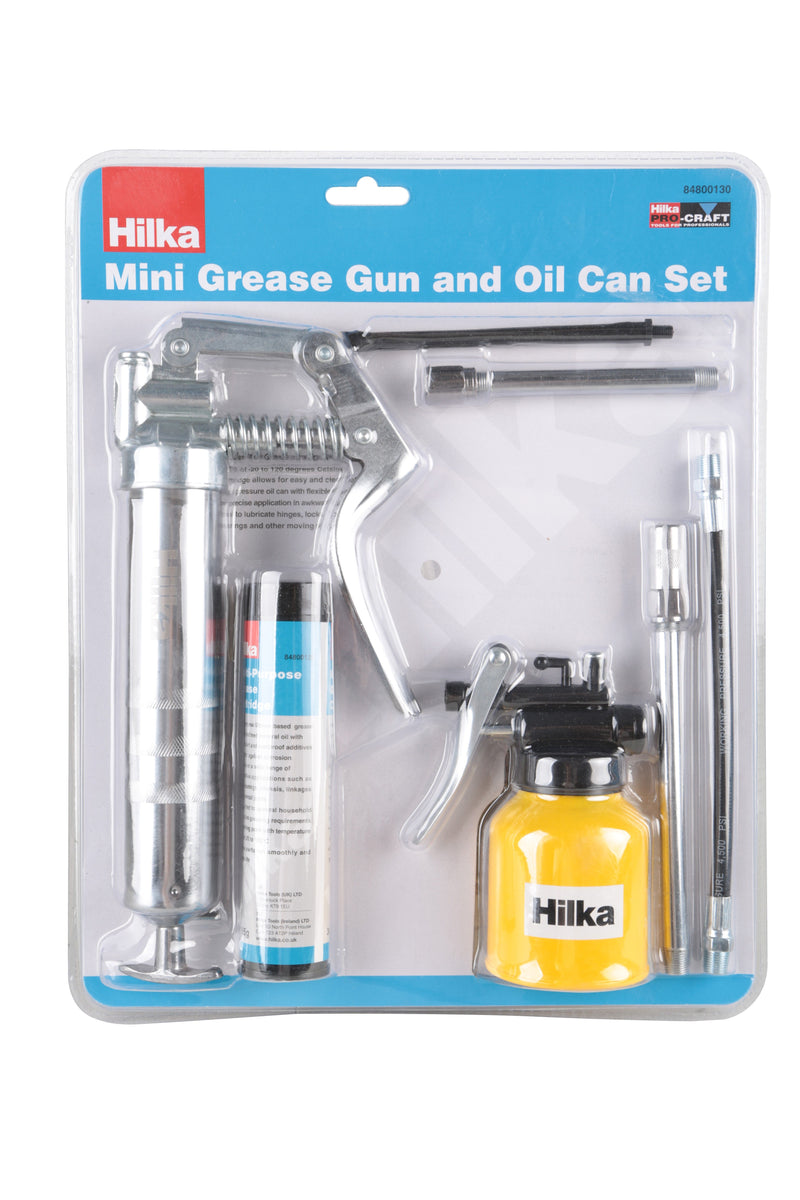 HILKA Mini Grease Gun & Oil Can Set