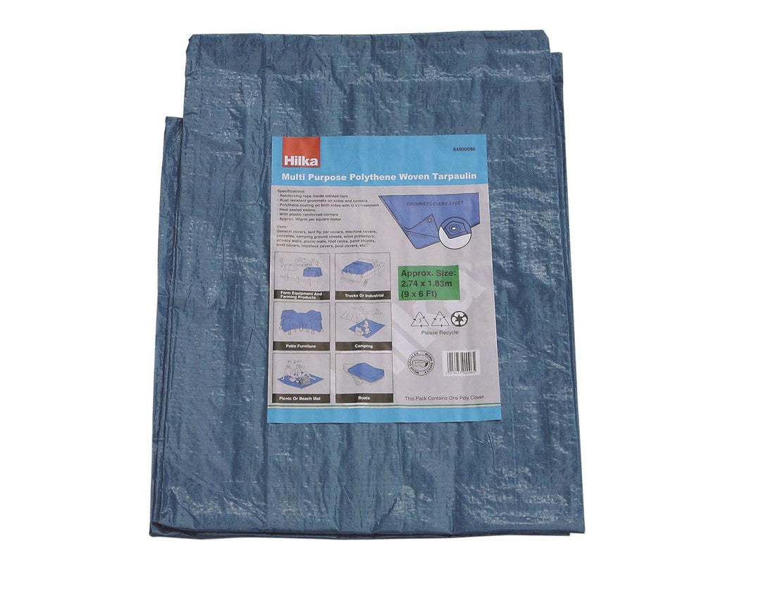 HILKA 9ft x 6ft (2.75 x 1.8m) Tarpaulin