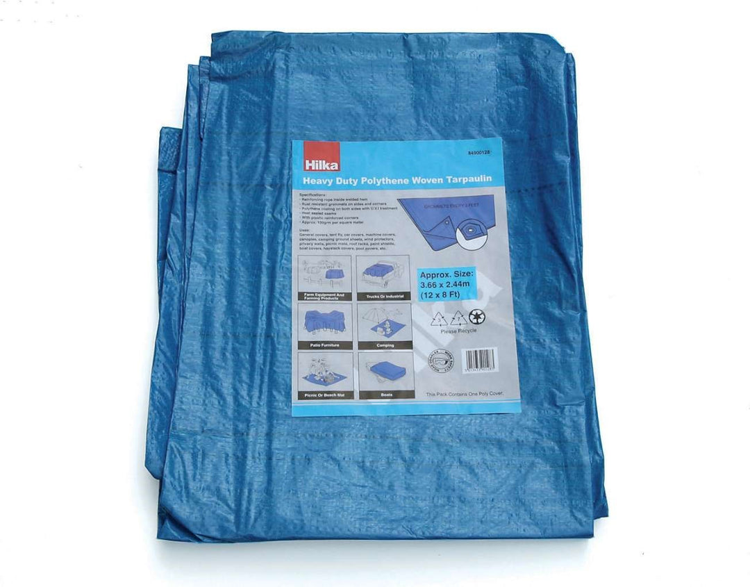 HILKA 12ft x 8ft (3.6 x 2.4m) Tarpaulin