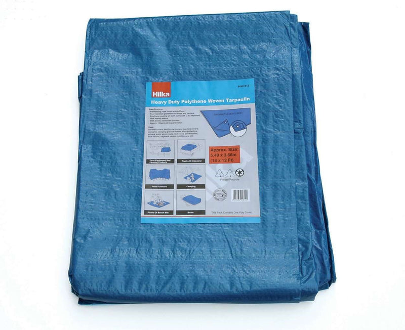 HILKA 18ft x 12ft (5.5 x 3.6m) Tarpaulin