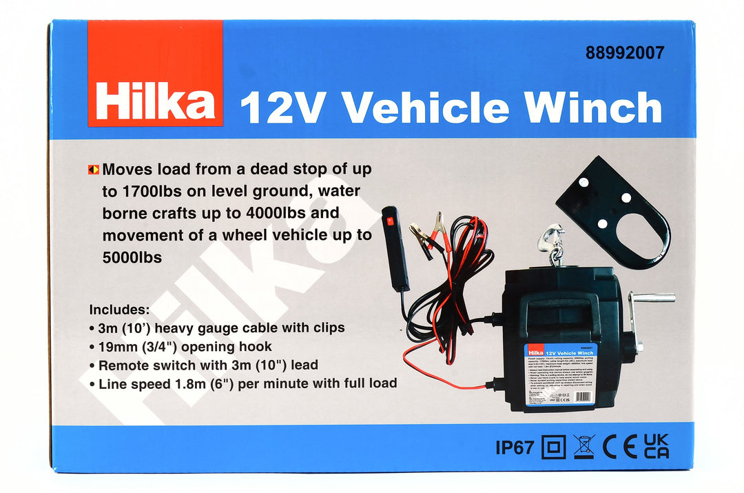 HILKA Vehicle Winch 12 Volt