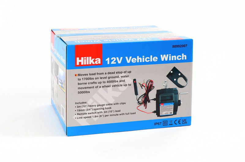 HILKA Vehicle Winch 12 Volt