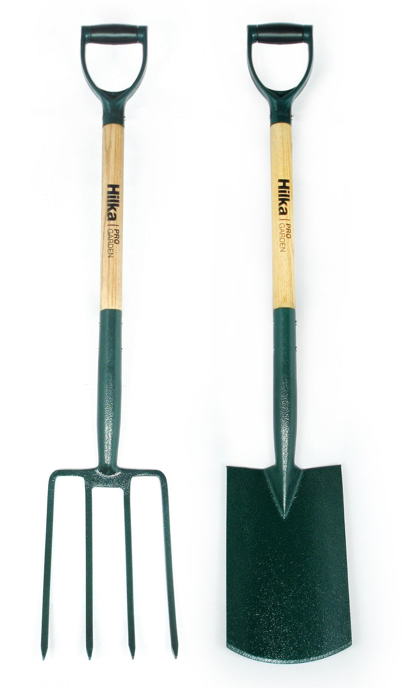 HILKA 2 pce Carbon Steel Digging Spade & Fork