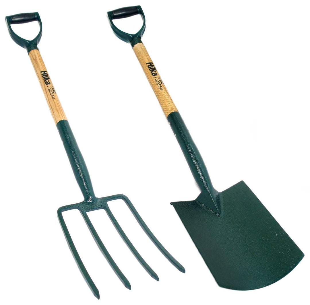 HILKA 2 pce Carbon Steel Digging Spade & Fork