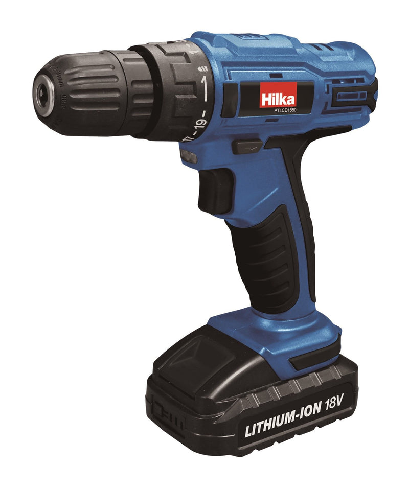 HILKA 18V Li-ion Cordless Drill/Driver with Two Batteries