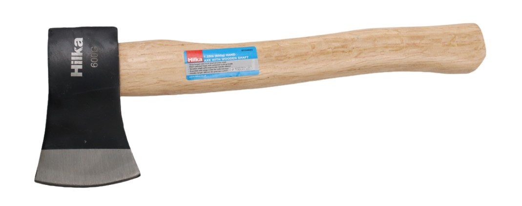 HILKA 1.25lb (600g) Hand Axe with Wood Shaft