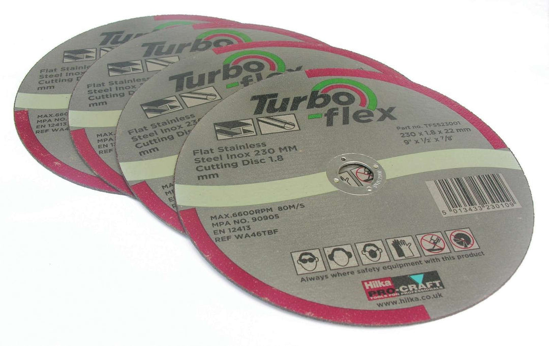 HILKA 1 x 230mm SS Cutting Disc Turbo Flex