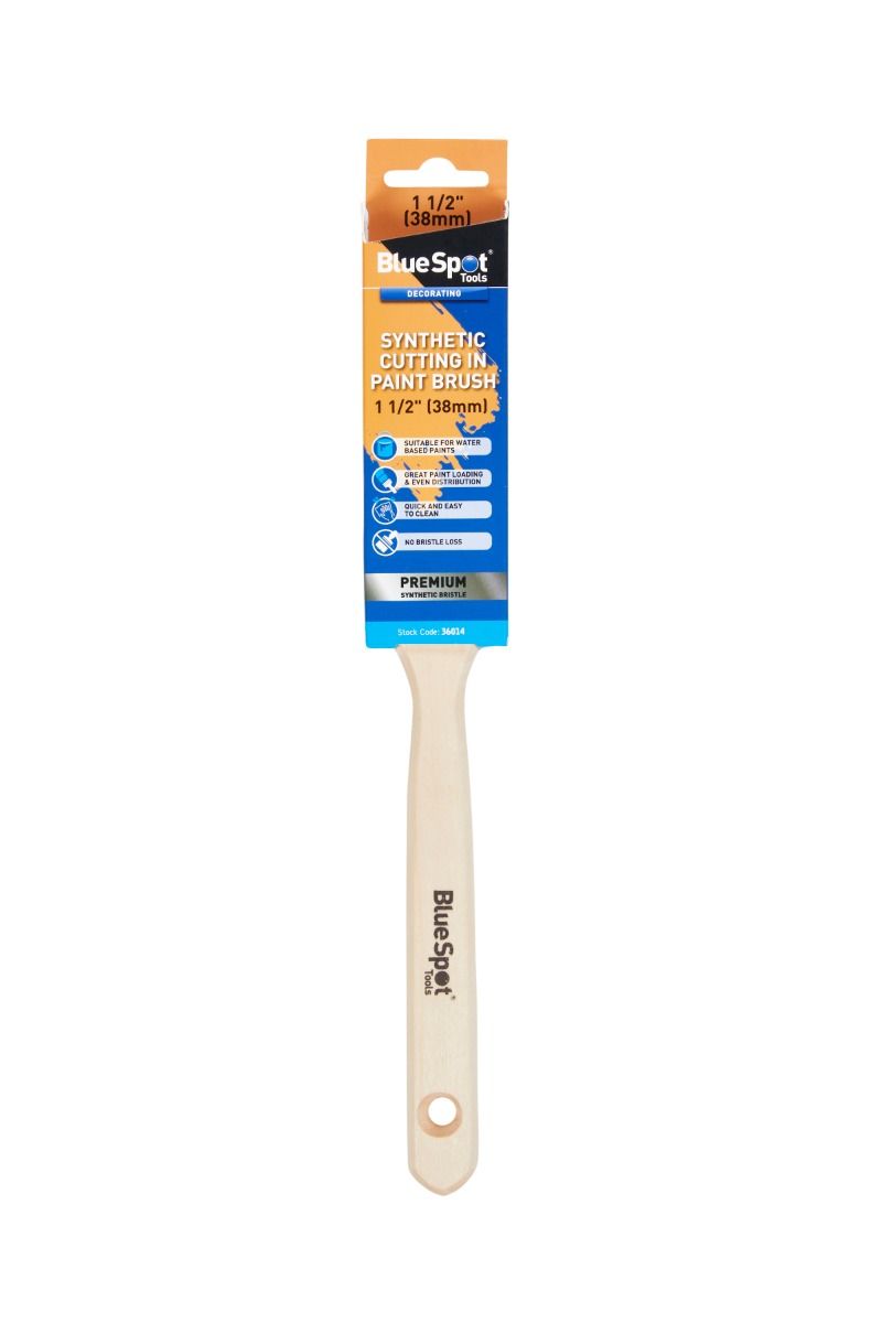 BLUE SPOT TOOLS 1 1/2" (38MM) SYNTHETIC CUTTING IN PAINT BRUSH - Premium Decorating from BLUE SPOT - Just £5.59! Shop now at Bargain LAB