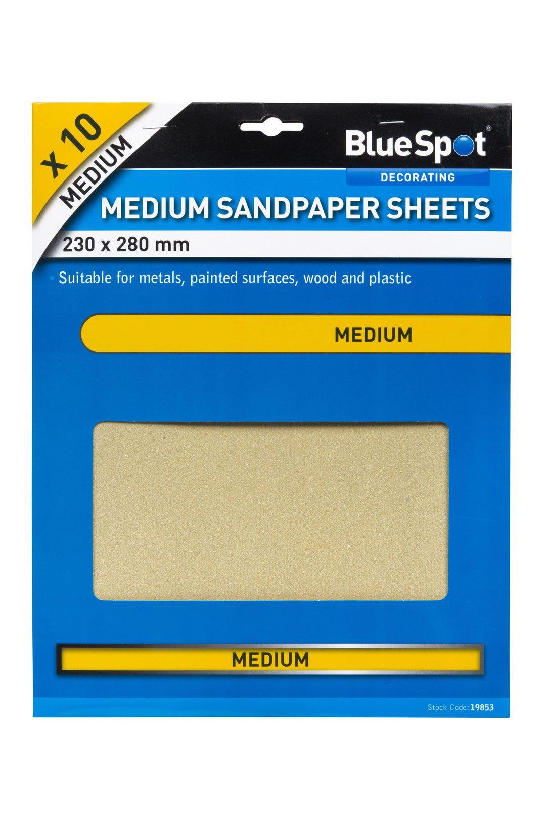 BLUE SPOT TOOLS 10 PCE MEDIUM SANDPAPERS - Premium Abrasives from BLUE SPOT - Just £4.99! Shop now at Bargain LAB