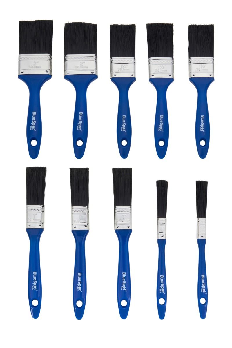 BLUE SPOT TOOLS 10 PCE SYNTHETIC WORKSHOP BRUSH SET (2 PCE 1/2", 3 PCE 1", 3 PCE 1 1/2", 2 PCE 2") - Premium Decorating from BLUE SPOT - Just £8.49! Shop now at Bargain LAB