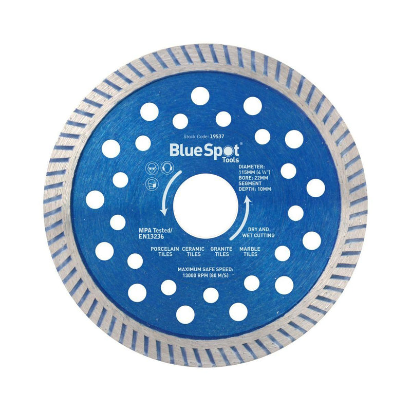 BLUE SPOT TOOLS 115MM (4 ½”) TURBO CUTTING DISC - Bargain LAB