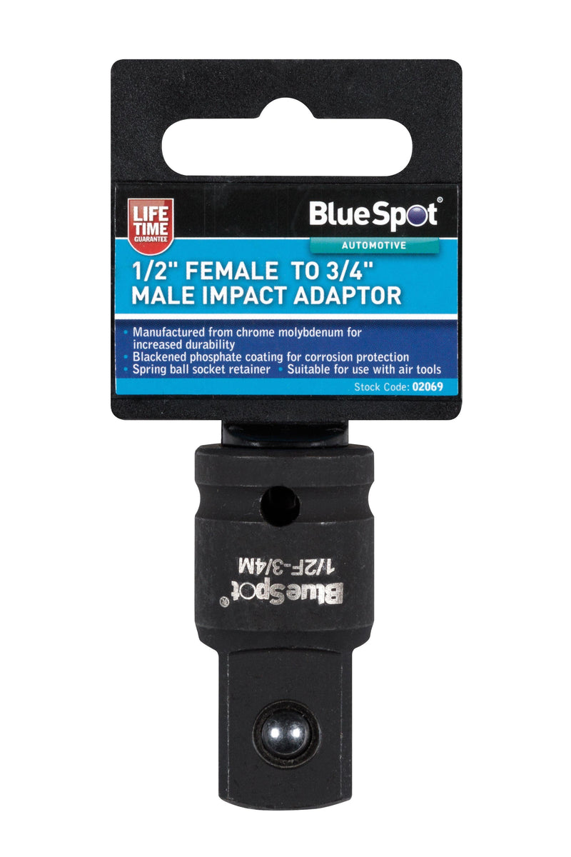 BLUE SPOT TOOLS 1/2" FEMALE TO 3/4" MALE IMPACT ADAPTOR - Premium Automotive from BLUE SPOT - Just £7.99! Shop now at Bargain LAB