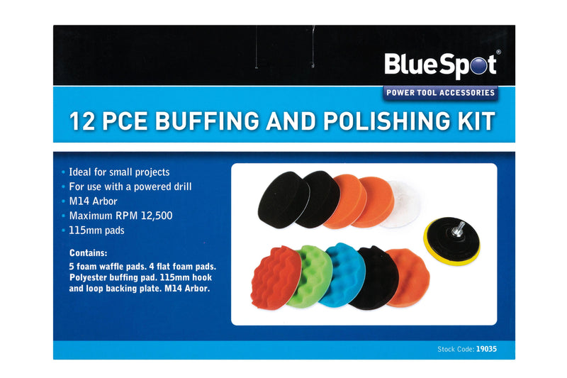 BLUE SPOT TOOLS 12 PCE BUFFING AND POLISHING KIT - Premium Hobby from BLUE SPOT - Just £17.59! Shop now at Bargain LAB