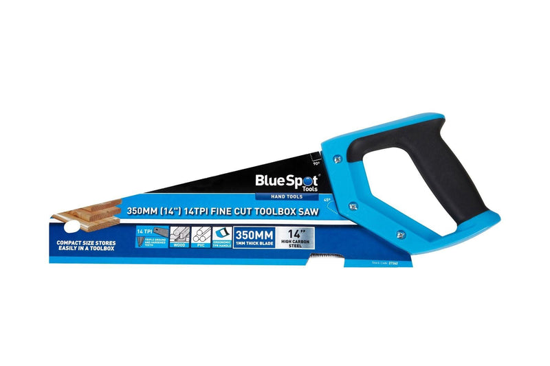 BLUE SPOT TOOLS 14" 14TPI FINE CUT TOOLBOX SAW - Premium Hand Tools from BLUE SPOT - Just £7.95! Shop now at Bargain LAB