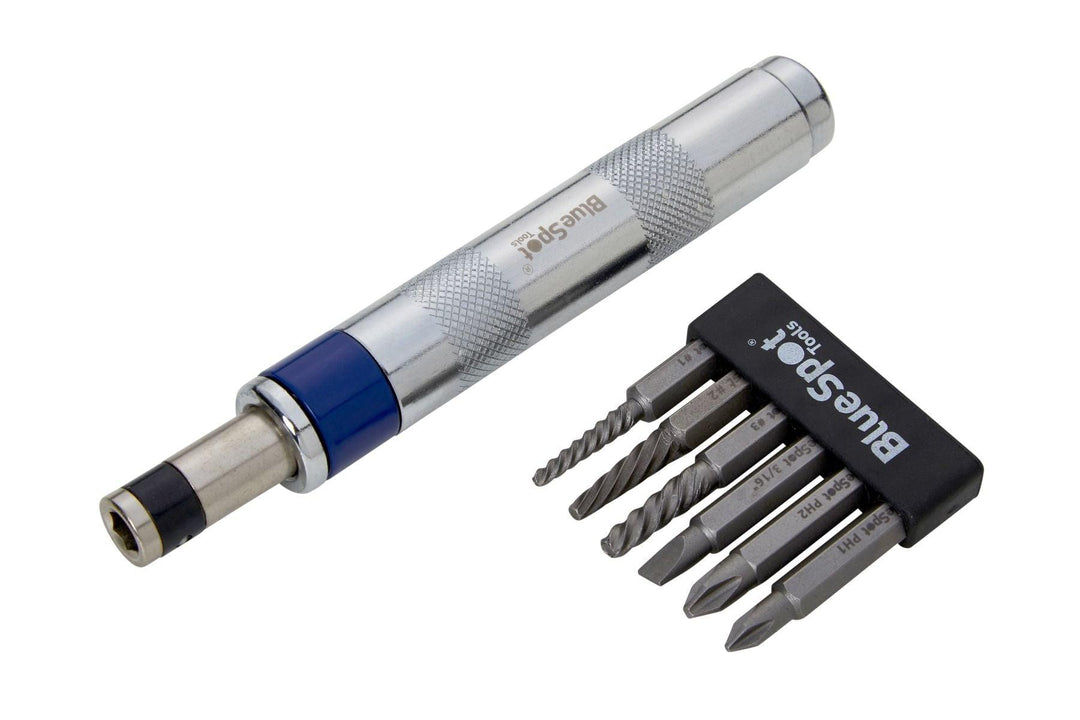 BLUE SPOT TOOLS 1/4" IMPACT DRIVER AND EXTRACTOR SET - Premium Hand Tools from BLUE SPOT - Just £8.49! Shop now at Bargain LAB