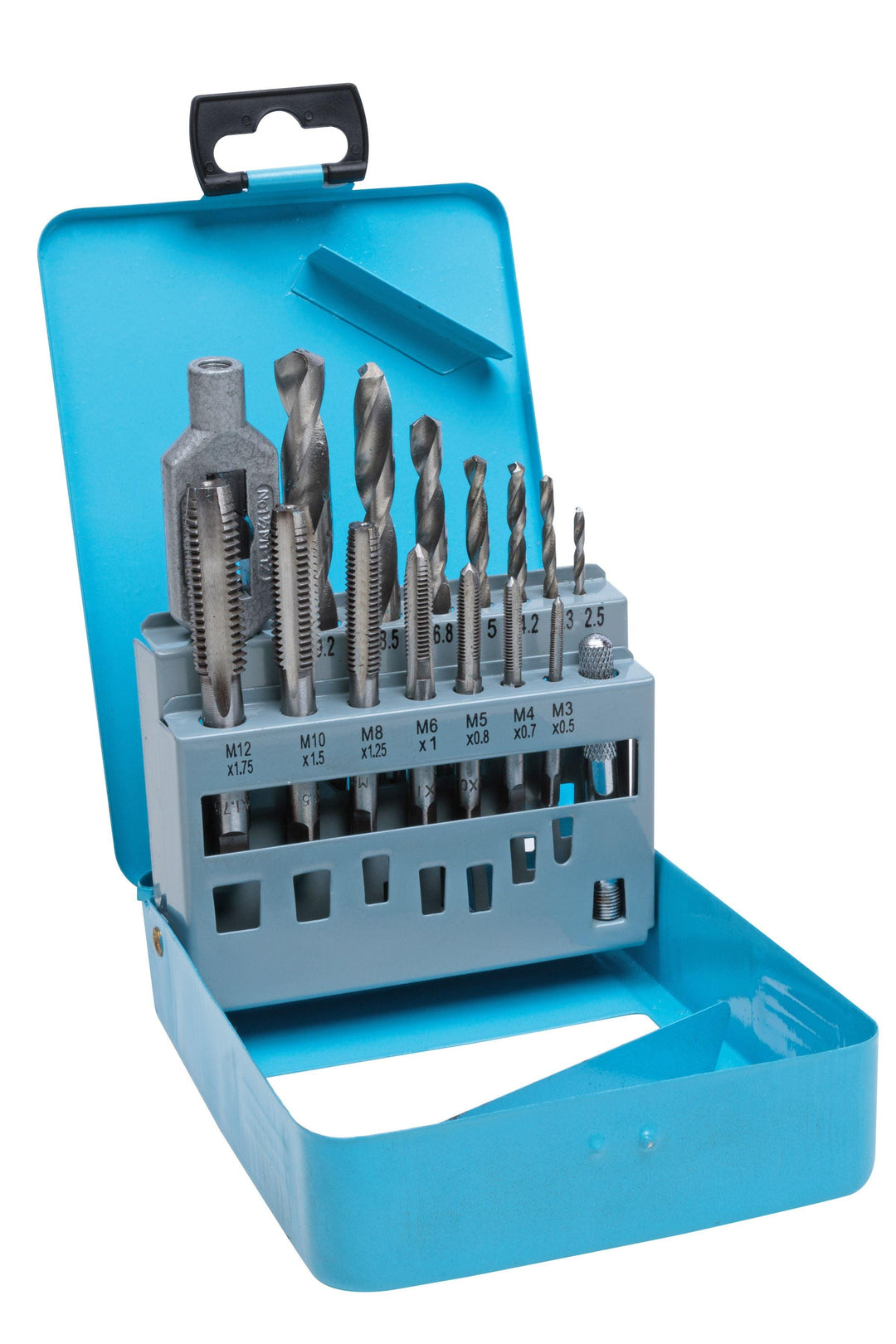 BLUE SPOT TOOLS 15 PCE DRILL AND TAP SET (M3-M12) (2.5-10.2MM) - Premium Engineering and Metalwork from BLUE SPOT - Just £17.99! Shop now at Bargain LAB