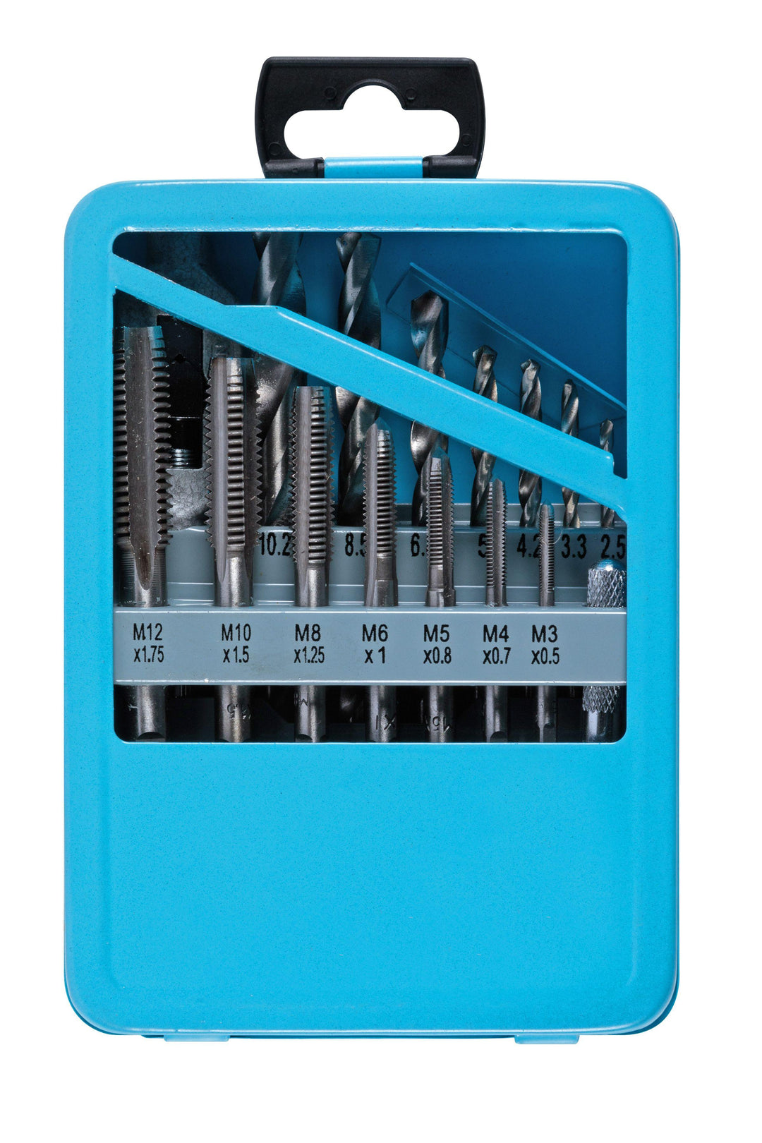 BLUE SPOT TOOLS 15 PCE DRILL AND TAP SET (M3-M12) (2.5-10.2MM) - Premium Engineering and Metalwork from BLUE SPOT - Just £17.99! Shop now at Bargain LAB