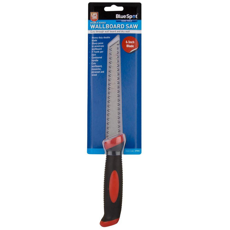 BLUE SPOT TOOLS 150MM (6") DOUBLE EDGED WALLBOARD SAW - Premium Hand Tools from BLUE SPOT - Just £7.99! Shop now at Bargain LAB