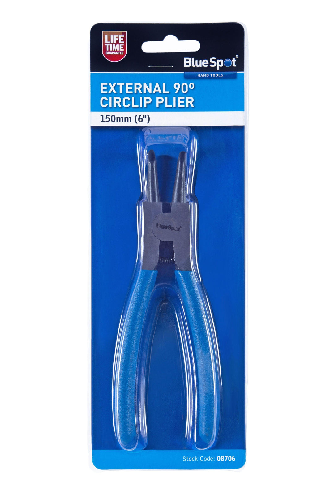 BLUE SPOT TOOLS 150MM (6") EXTERNAL CIRCLIP PLIER 90° TIP - Premium Automotive from BLUE SPOT - Just £6.49! Shop now at Bargain LAB