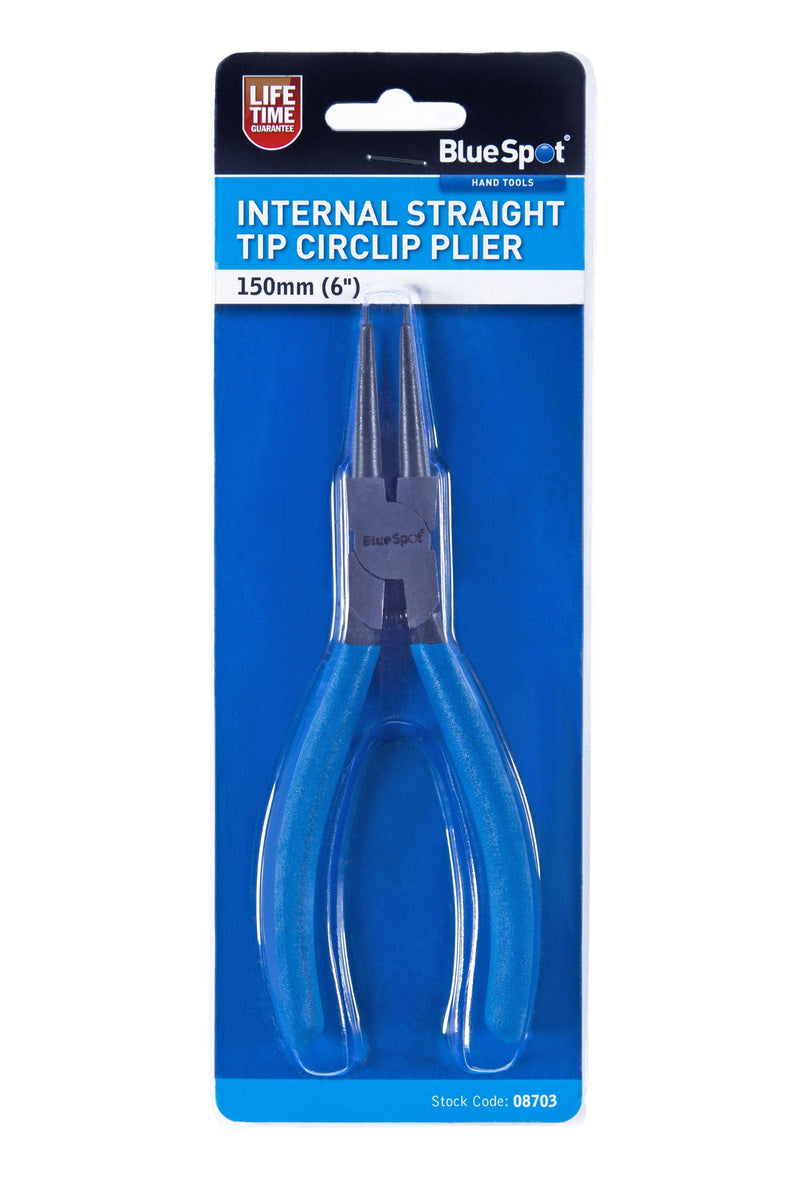 BLUE SPOT TOOLS 150MM (6") INTERNAL STRAIGHT TIP CIRCLIP PLIER - Premium Automotive from BLUE SPOT - Just £6.49! Shop now at Bargain LAB