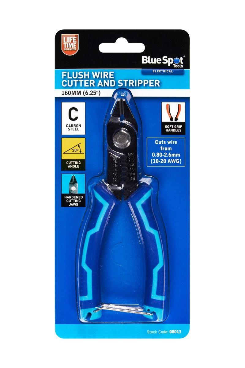 BLUE SPOT TOOLS 160MM (6.25") FLUSH WIRE CUTTER & STRIPPER - Premium Hand Tools from BLUE SPOT - Just £6.99! Shop now at Bargain LAB