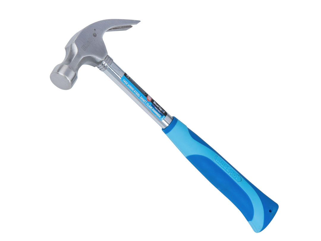 BLUE SPOT TOOLS 16OZ (450G) STEEL SHAFT CLAW HAMMER - Premium Hand Tools from BLUE SPOT - Just £9.89! Shop now at Bargain LAB