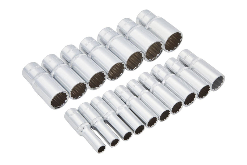 BLUE SPOT TOOLS 17 PCE 3/8" METRIC DEEP SOCKETS (8-24MM) (EVA FOAM) - Premium Automotive from BLUE SPOT - Just £28.99! Shop now at Bargain LAB