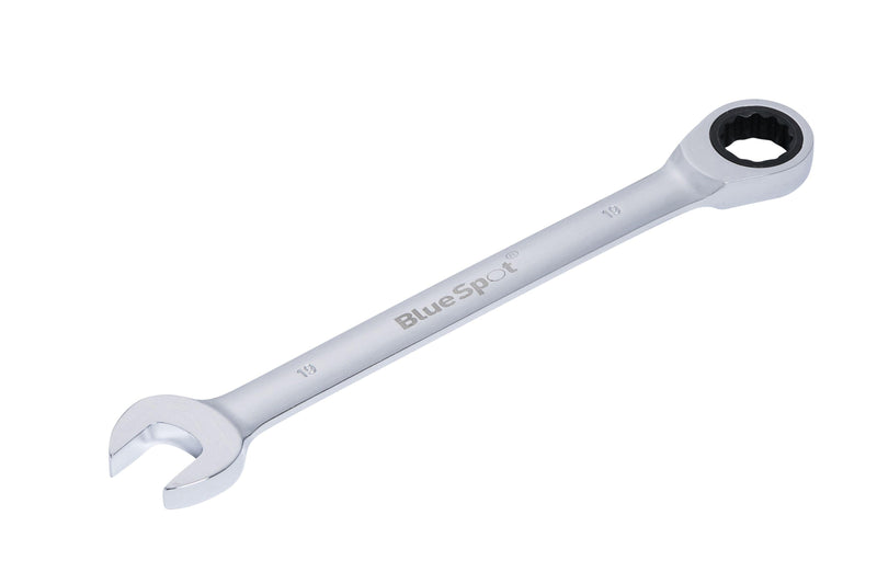 BLUE SPOT TOOLS 19MM CHROME VANADIUM RATCHET SPANNER FIXED HEAD - Premium Automotive from BLUE SPOT - Just £10.55! Shop now at Bargain LAB