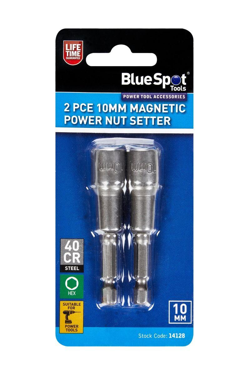 BLUE SPOT TOOLS 2 PCE 10MM MAGNETIC POWER NUT SETTER - Bargain LAB