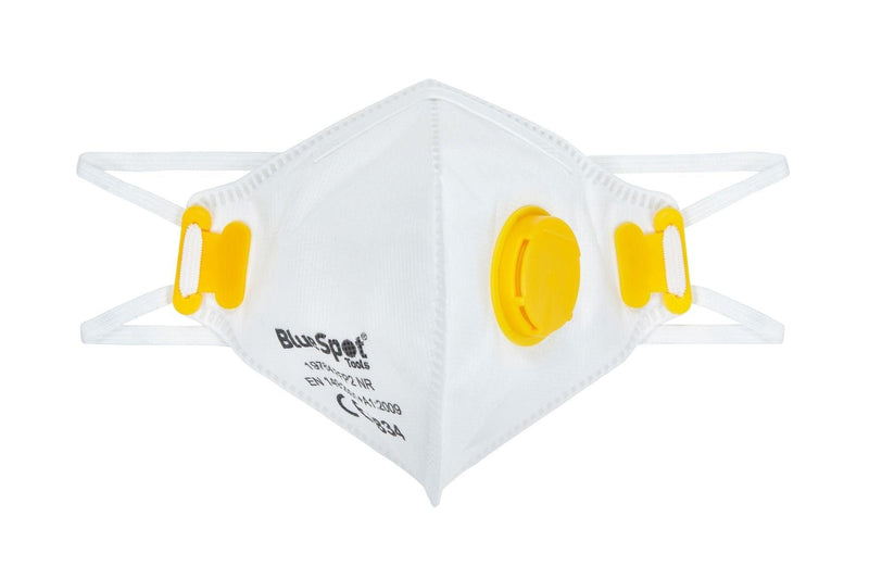 BLUE SPOT TOOLS 20 PCE FFP2 FOLD FLAT DUST MASK WITH VALVE - Premium Decorating from BLUE SPOT - Just £24.99! Shop now at Bargain LAB