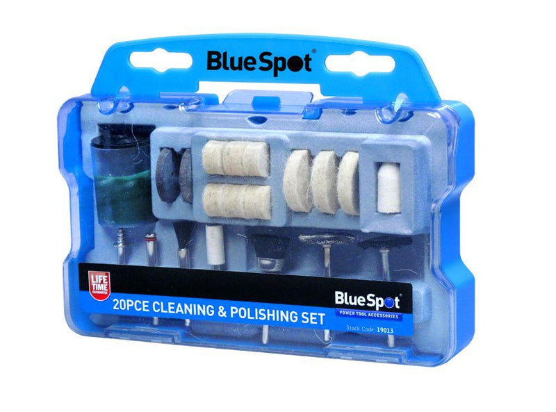 BLUE SPOT TOOLS 20 PCE ROTARY TOOL CLEANING AND POLISHING SET - Premium Hobby from BLUE SPOT - Just £8.29! Shop now at Bargain LAB