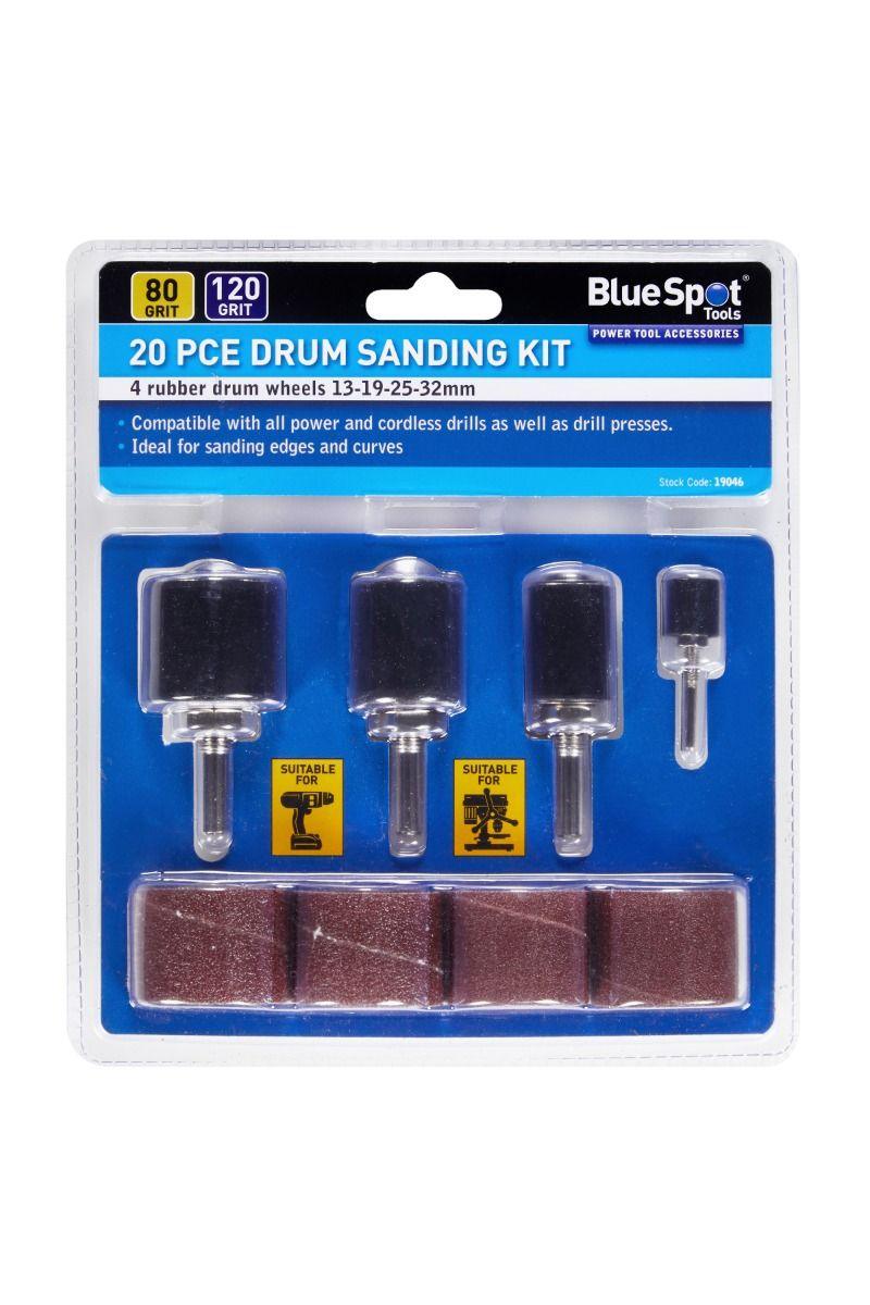 BLUE SPOT TOOLS 20PCE DRUM SANDING KIT - Premium Hobby from BLUE SPOT - Just £8.49! Shop now at Bargain LAB