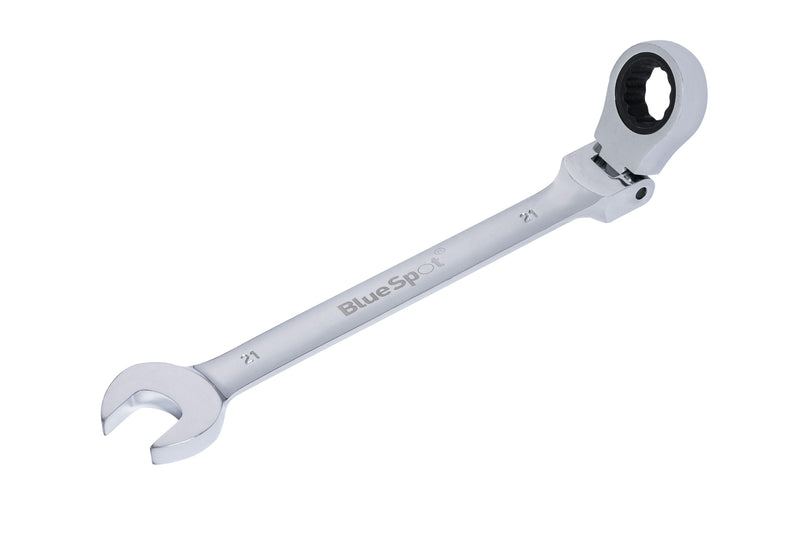 BLUE SPOT TOOLS 21MM CHROME VANADIUM RATCHET SPANNER FLEXIBLE HEAD (180°) - Premium Automotive from BLUE SPOT - Just £14.99! Shop now at Bargain LAB