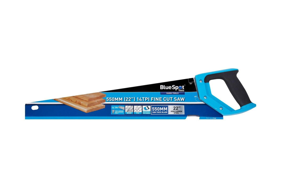 BLUE SPOT TOOLS 22" 14TPI FINE CUT SAW - Premium Hand Tools from BLUE SPOT - Just £8.95! Shop now at Bargain LAB