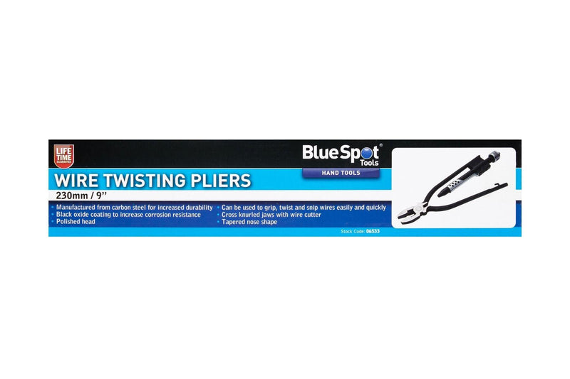 BLUE SPOT TOOLS 230MM (9") WIRE TWISTING PLIERS - Premium Hand Tools from BLUE SPOT - Just £19.99! Shop now at Bargain LAB