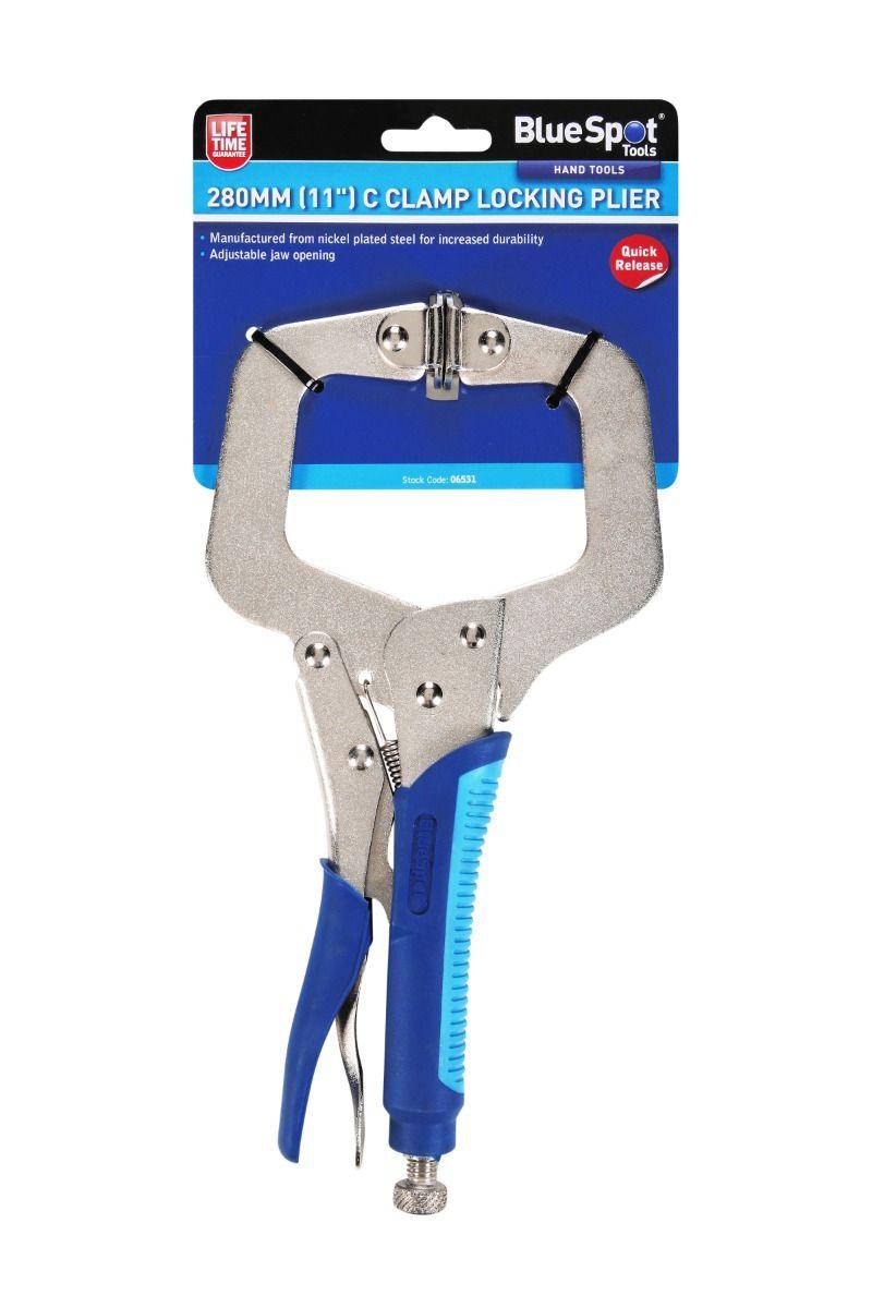 BLUE SPOT TOOLS 280MM (11") C CLAMP LOCKING PLIER - Premium Hand Tools from BLUE SPOT - Just £10.99! Shop now at Bargain LAB