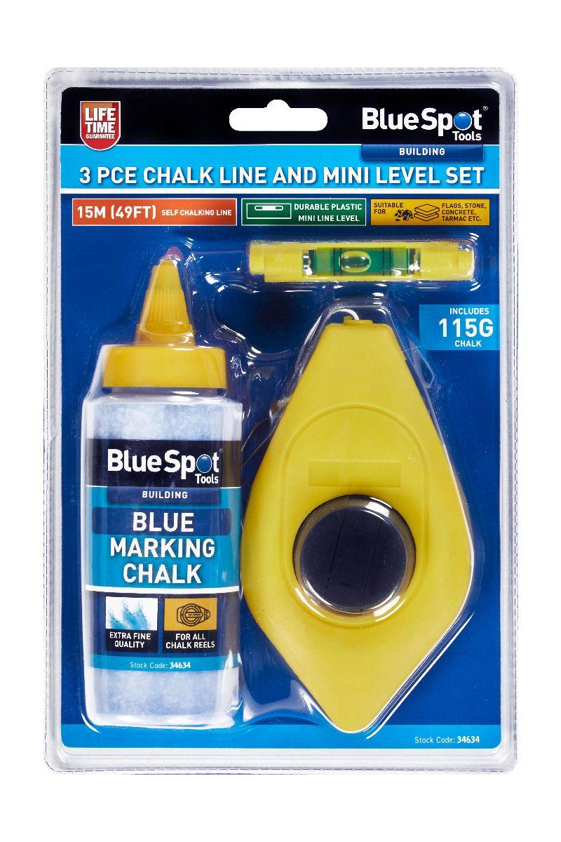 BLUE SPOT TOOLS 3 PCE CHALK LINE SET - Bargain LAB